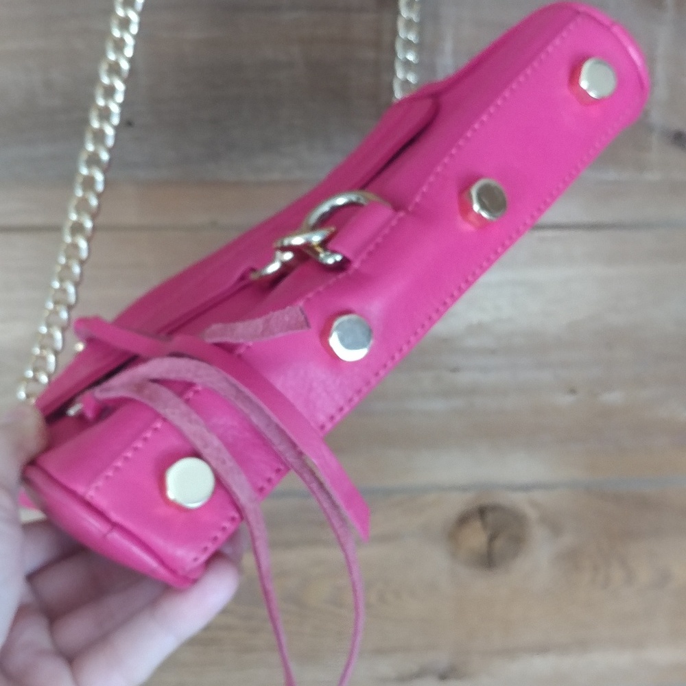 Rebecca Minkoff Red Gold Mini Mac Purse - Picture 6 of 8